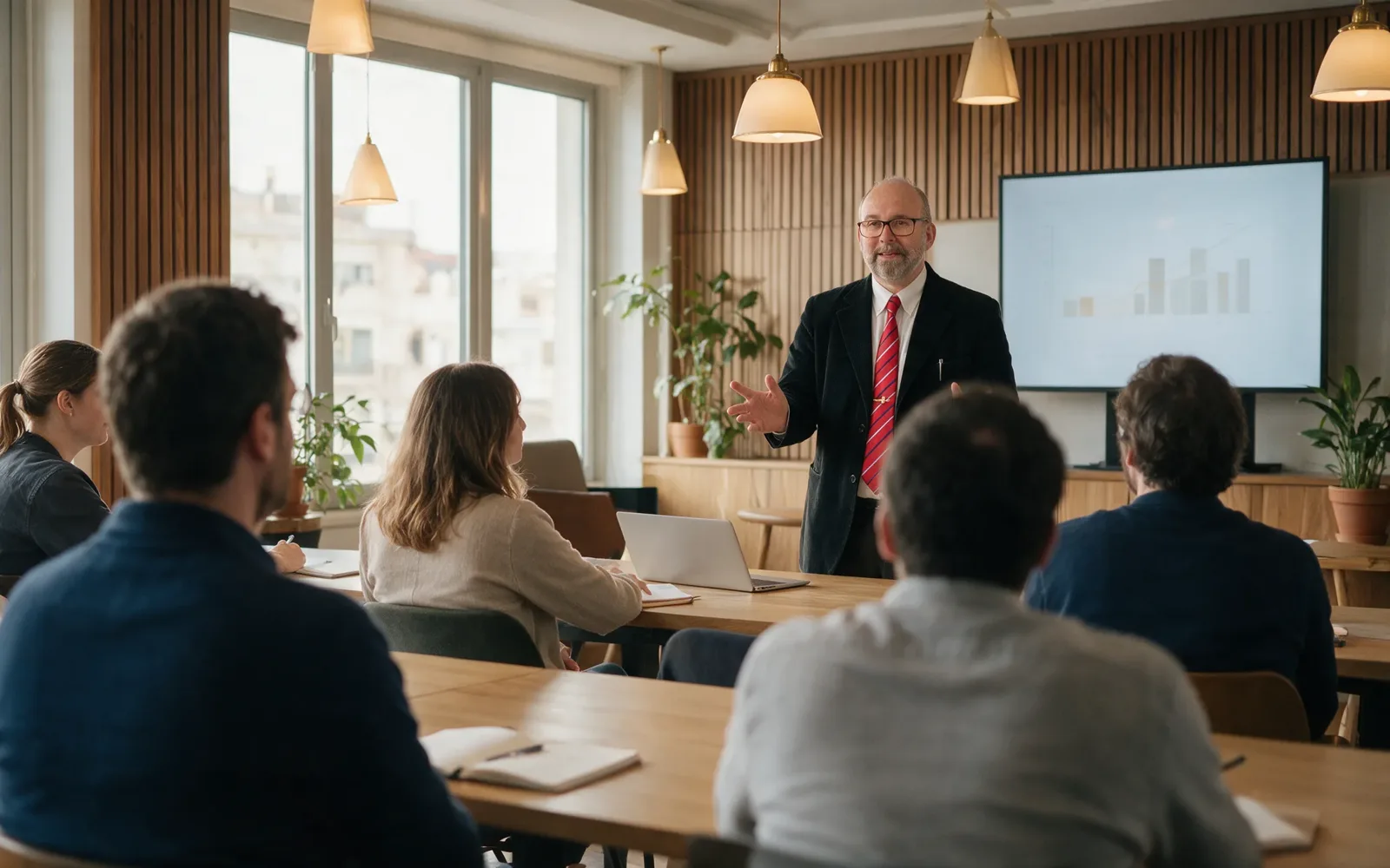 Pere Brachfield impartiendo un curso de formación in company