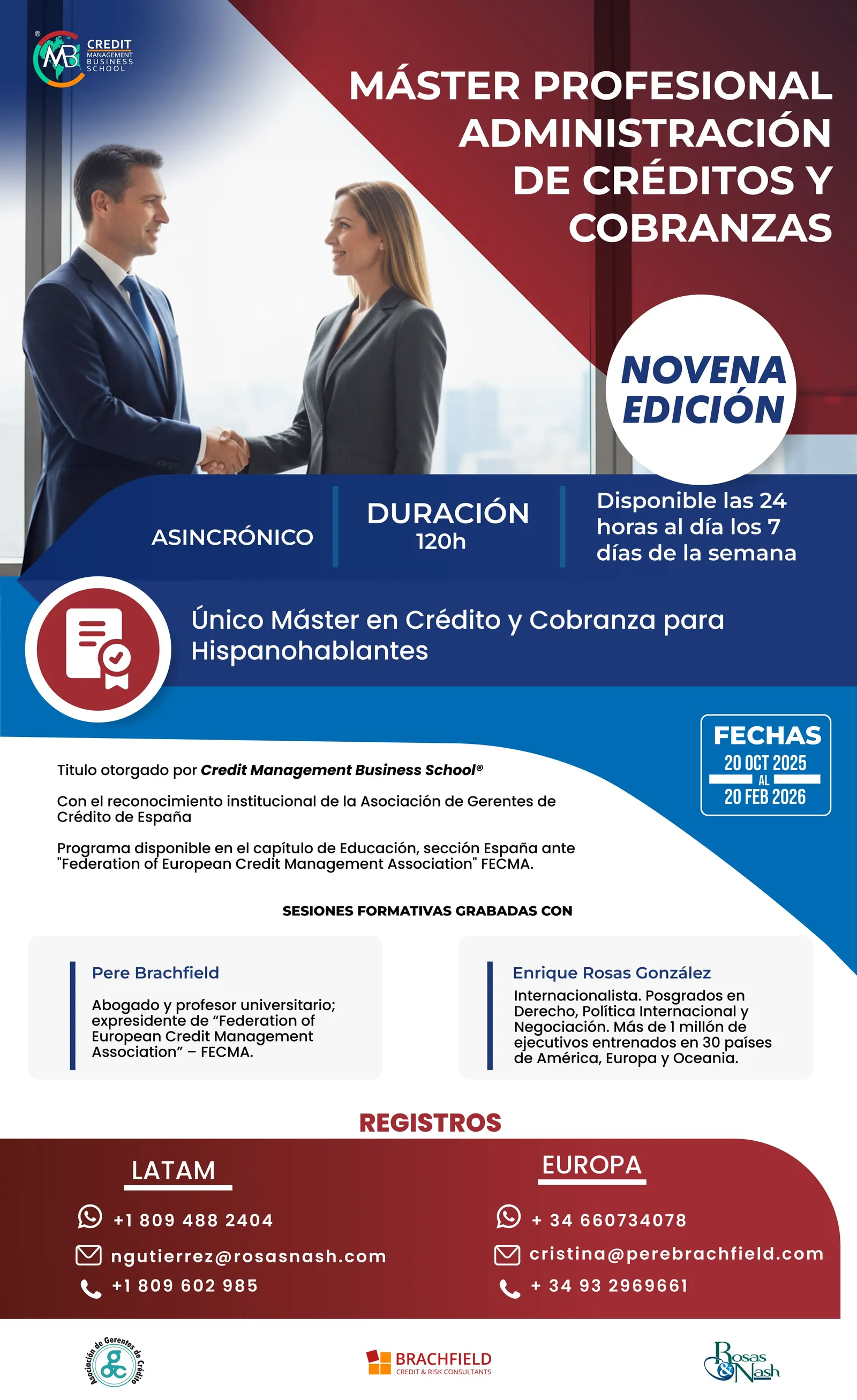 Máster profesional en administración de créditos y cobranzas